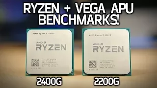 AMD Ryzen + Vega APUs Tested! 2200G + 2400G Benchmarks