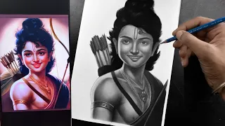 Ram Ji Drawing , Ram Navami Drawing | Step by Step Shading Tutorial Part 2