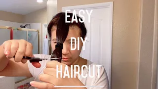 EASY DIY ponytail layered haircut tutorial / How to cut hair at home