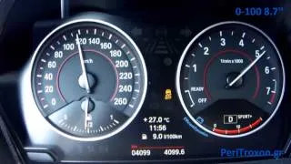 BMW 116i F20 136ps 0-160 km/h acceleration PeriTroxon.gr