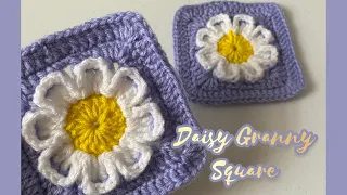 Cute Crochet Daisy Granny Square Tutorial