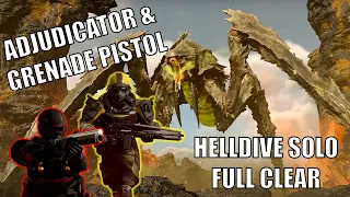 Helldivers 2 - Adjudicator + Grenade Pistol Helldive Solo - Terminids Full Clear (With Commentary)