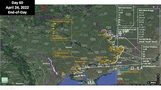 Ukraine: military situation update with maps, April 24, 2022