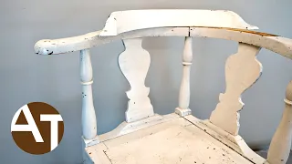 This 200 year old chair was too hard to restore but I still did it