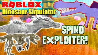 Roblox Dinosaur Simulator - EXPLOITING Classic Spinosaurus Caught on Camera!