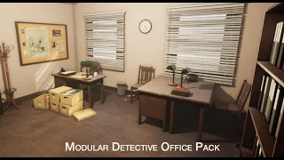 Modular Detective Office Asset Pack [Unreal Engine 4] Demo Level