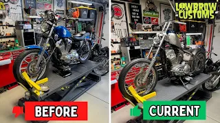 1992 Sportster 883 Build Part 1 | Lowbrow Customs Hardtail Kit, Oil Tank