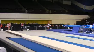 2014 Lui Slottygesen DEN pass 1 Prelims 1516 Mens Tumbling World Age Group Champs USA