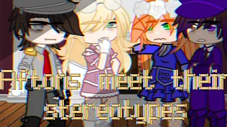 Aftons meet their stereotypes||Gacha Club Afton Family||FNaF||lazy||READ DESC