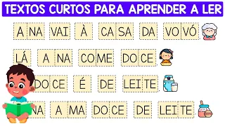 Textos curtos para aprender a ler | Aprendendo a ler em casa| Ensinando meu filho