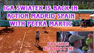 UPDATE: IGA SWIATEK SIGNING AUTOGRAPH WITH HER FANS IN MADRID SPAIN AND HER PRACTICE IN CLAYCOURT