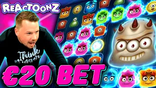 €20 Bet & Big Win on Reactoonz