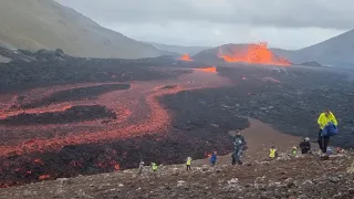 Enormous Lava River spotted at Meradalir Volcano, Iceland! 🌋 2022 August 10