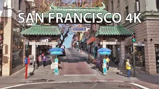 Driving Downtown - Chinatown 4K - San Francisco USA