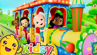 Vehicles(Cars Boats and Trains) and other Happy Song for Kids with LooLoo Kids and Kidsy