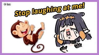 Ina Gets Bullied to Near Tears by Monkeys