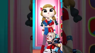 Harley Quinn 💙❤️ Makeover My Talking Angela 2 💥❤️ #shorts #gaming #talkingangela #harleyquinn