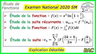 Étude de Fonction - Sommes de Riemann - Suites - Examen National 2020 - 2 Bac SM - [Exercice 4]