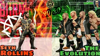 Seth Rollins Vs The Evolution  | WWE Mayhem |