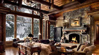 HD Winter Christmas Screensaver - Snow falling, Fire crackling sound, Cosy - 2 hours 30 mins