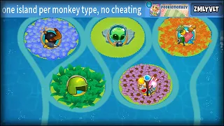 One Island Per Monkey Type, No Cheating (I swear I won't) - Map Made by Pookiemonkey