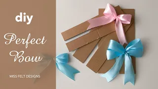 How to do perfect bows with cardboard template | Become an expert bow maker.