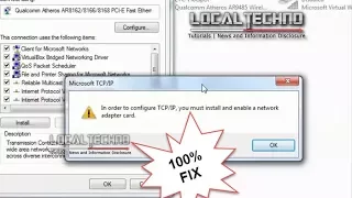 HOW TO FIX ERROR IN ORDER TO CONFIGURE TCP/IP V4 Work 100%