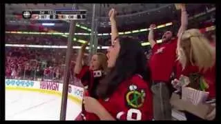 Patrick Sharp scores off a great set up-Red Wings versus Blackhawks Game 7 5/29/13