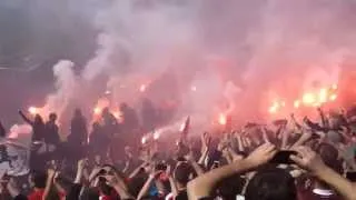 Pyroshow Karlsruher SC - 1. FC Kaiserslautern 2:2 [2. Bundesliga, 28. Spieltag, 29.03.2014]