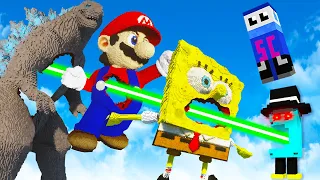 We Disintegrate Mario, SpongeBob, Godzilla, and More in Teardown Multiplayer!