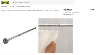 IKEA HORNEN shower curtain tension rod product review