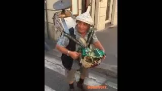 funny italians-CLASSIC ITALIAN NONNO "one man band" (funny italians)