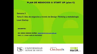Idea de negocios a través de Design Thinking  y metodología Lean Startup