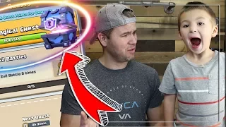 CRAZY Kids help Open my SUPER MAGICAL Quest Chest in Clash Royale