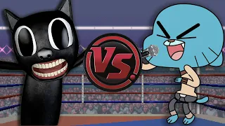 CARTOON CAT vs GUMBALL WATTERSON RAP! (Gumball vs Cartoon Cat Animation) | CARTOON RAP ATTACK