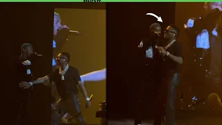 Wizkid Almost Shed Tears When Bella Shmurda was Performing At the O2 Arena. (WATCH MOMENT)