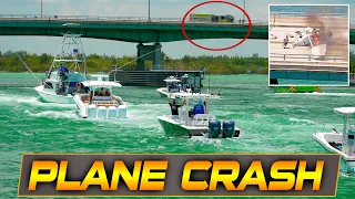 HAULOVER INLET ⛔️MOMENTS AFTER THE PLANE CRASHED ON THE BRIDGE ⛔️ BOAT ZONE