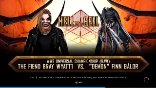 WWE 2K22 Gameplay The Fiend Bray Wyatt vs The Demon Finn Balor Universal Championship Hell in a cell