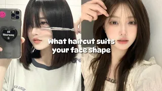 What haircut suits your face shape✨️🌷💭 #haircut #hairstyle #hair #glowup #aesthetic #youtube #viral
