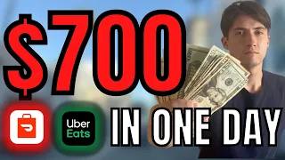 $700 In One Day Delivering DoorDash, Uber Eats and Instacart Challenge - Is It Possible?