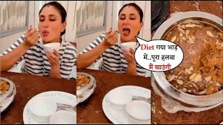 Kareena Kapoor Break her Diet and Eating Special Halwa with Saif Ali Khan, Karisama Kapoor