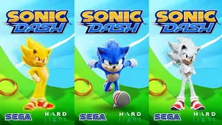 Sonic Dash - Movie Sonic vs Movie Super Sonic vs Movie Hyper Sonic - All Characters Unlocked