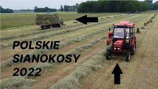 Polskie sianokosy 2022 | Ursus x2, Zetor & Deutz Fahr | prasowanie i zbieranie małych kostek |