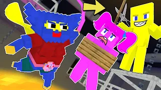 HUGGY WUGGY FAT SUPERMAN and GIRL PLAYER - Monster School Love Story - Minecraft Animation