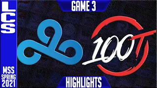 C9 vs 100 Highlights Game 3 | LCS Mid Season Showdown Playoffs Round 1 | Cloud9 vs 100 Thieves G3