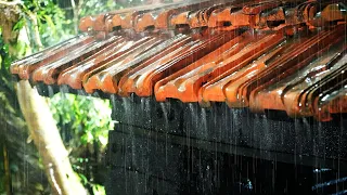 Night Thunderstorm For A Good Sleep | Heavy Rain On Tile Roof & Intense Thunder Sounds | White Noise