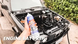 E30 V8 BUILD - CLEANING & PREPPING THE ENGINE BAY PT. 1