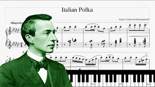 Sergueï Rachmaninov - Italienne Polka (FREE Sheets Piano - Tutorial Piano Italienne Polka)