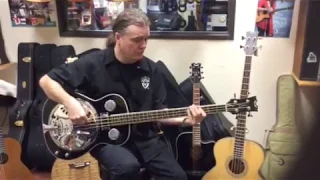 NEW Dean RES BASS CBK 4 String Resonator Bass Guitar