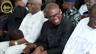 Peter Obi, Akpabio, and Otti Laugh As Gov. Fubara Fire Wike During Herbert Iwege's Burial